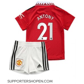 Manchester United Antony #21 Hemmatröja Barn 2022-23 Kortärmad (+ korta byxor)